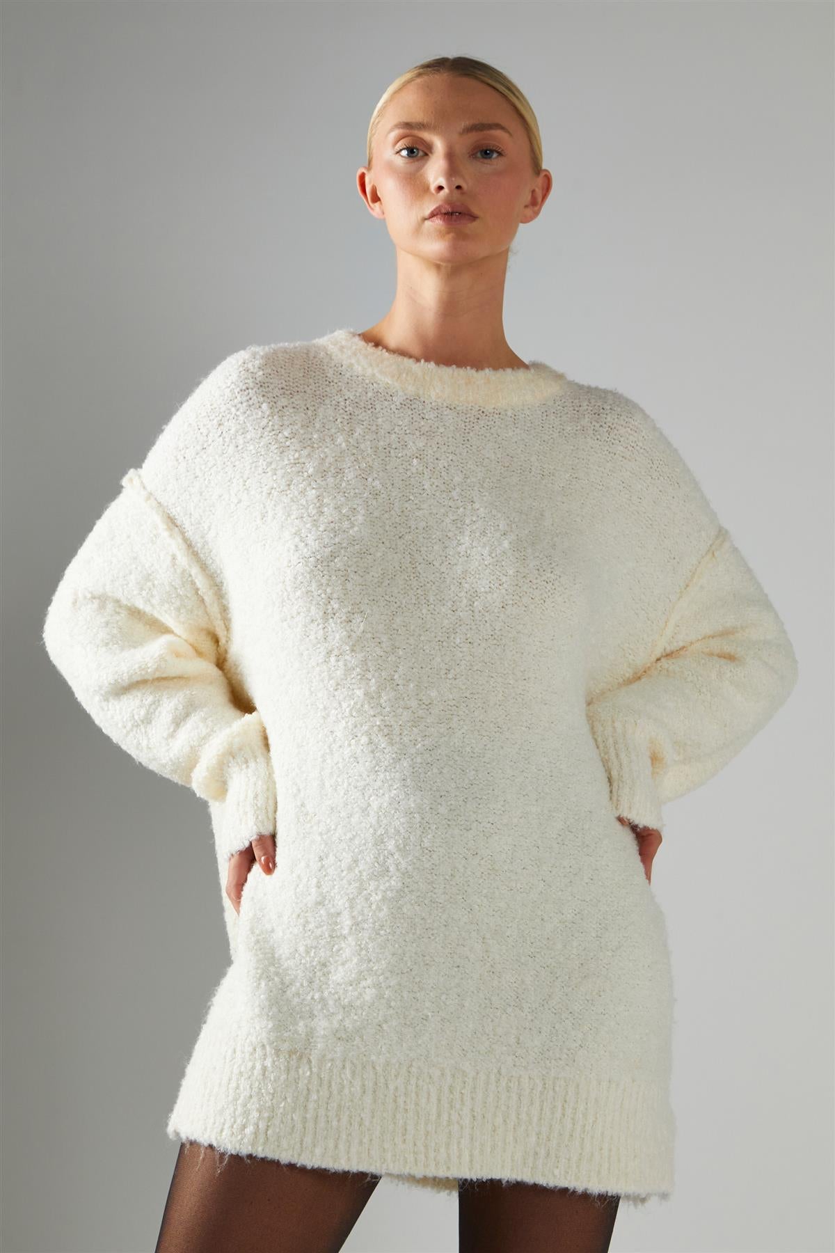 Cream Oversized-Jumper