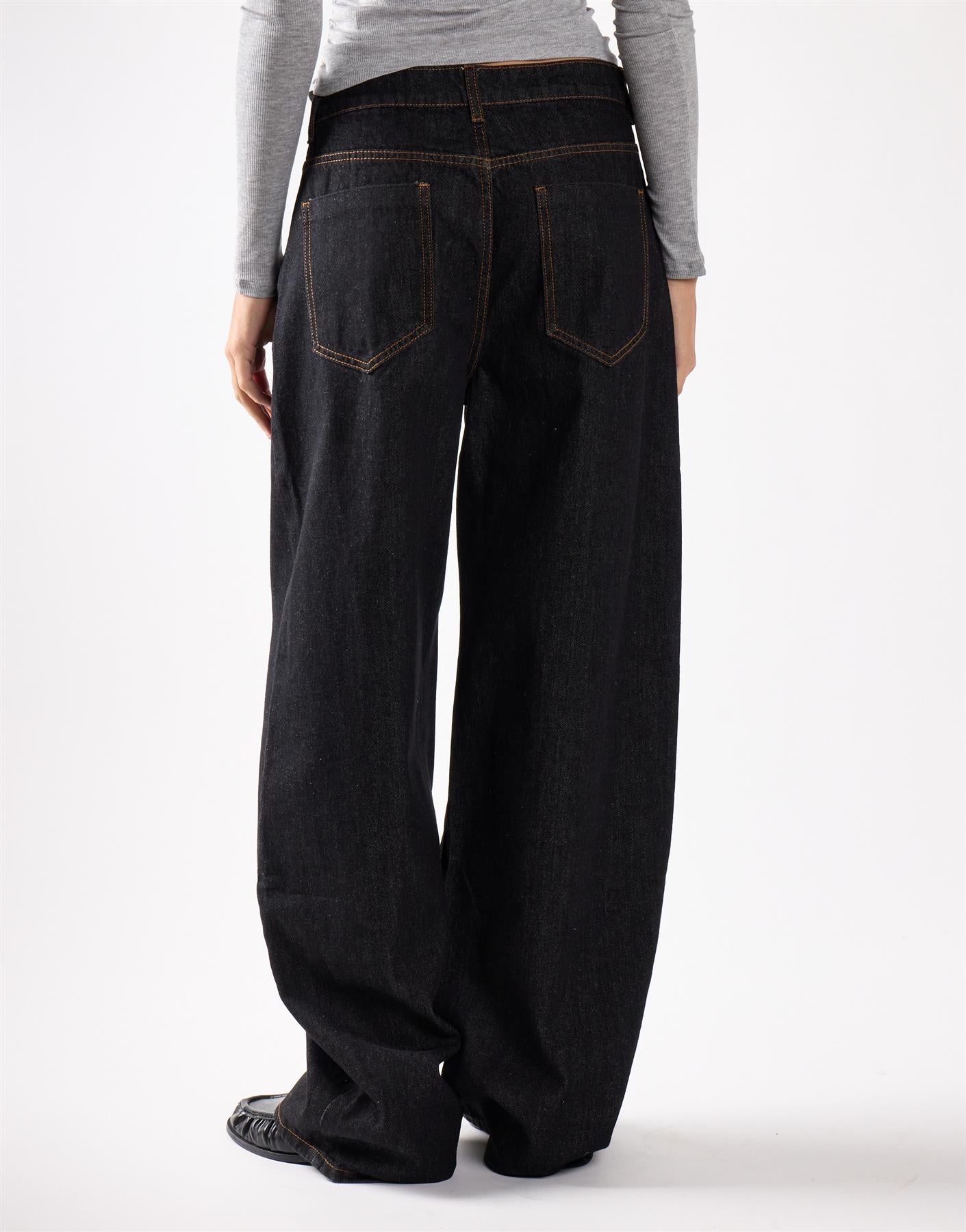 Indigo Wide Leg Baggy Jeans