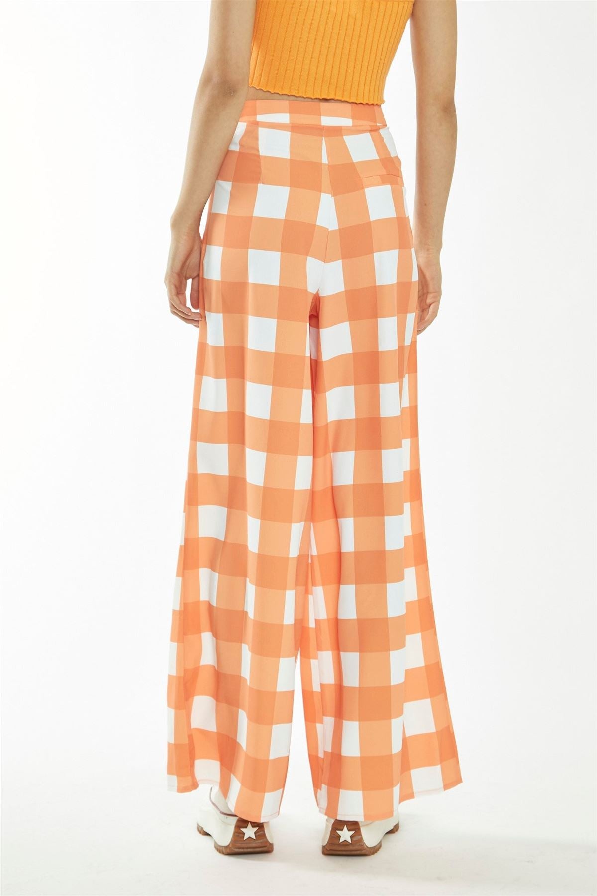 CA0388A-ORANGE WHITE GINGHAM