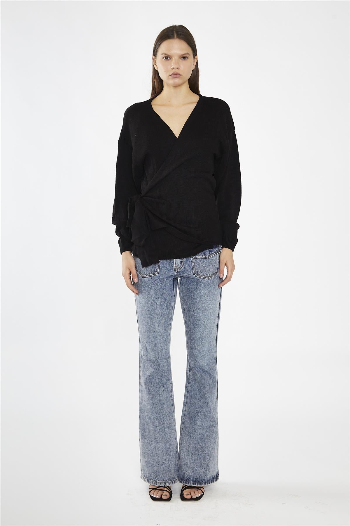 Wrap Cardigan - Black