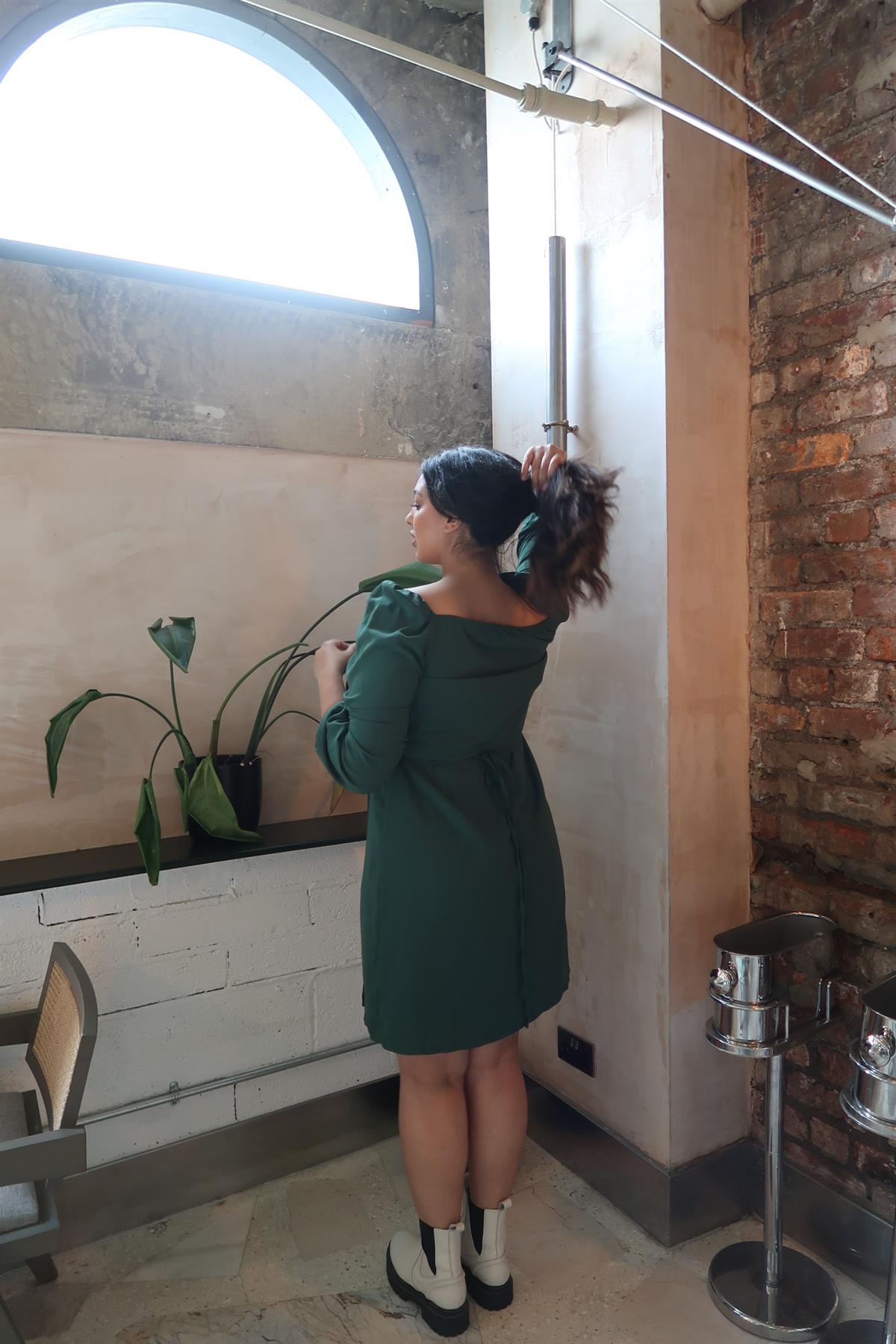 Curve - Dark Green- Midi Dress glamorouswholesaleuk Curve - Dark Green- Midi Dress glamorouswholesaleuk