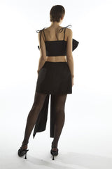 Bow Mini Skirt - Remi Co-ord Black