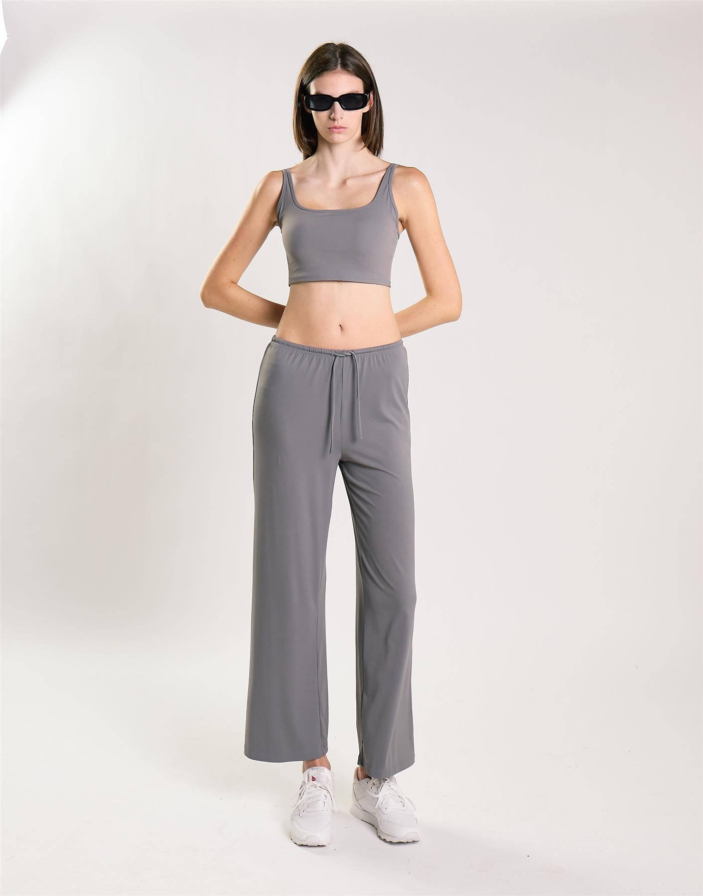 Agon Women's Dark Grey Cropped Top