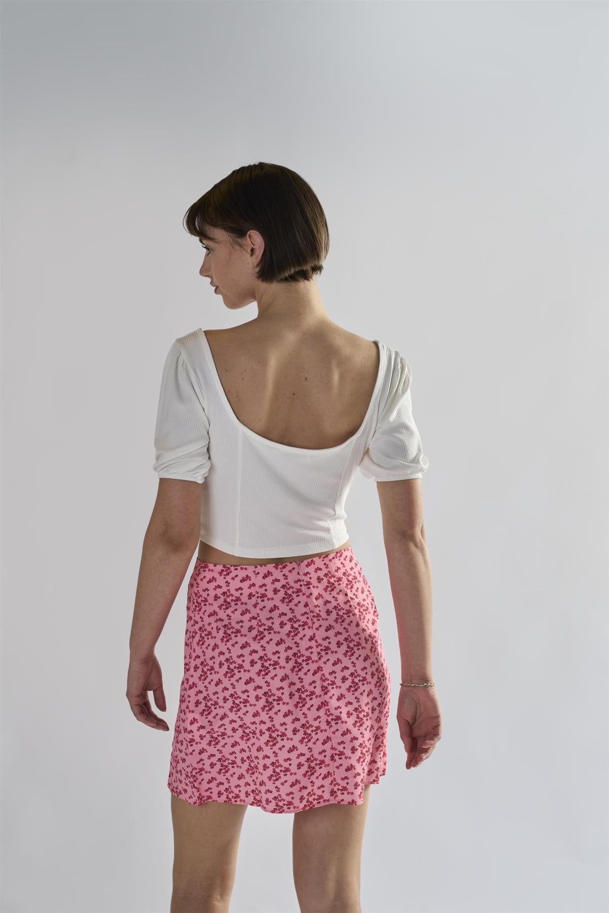 Off-White Tie-Front-Crop-Tops