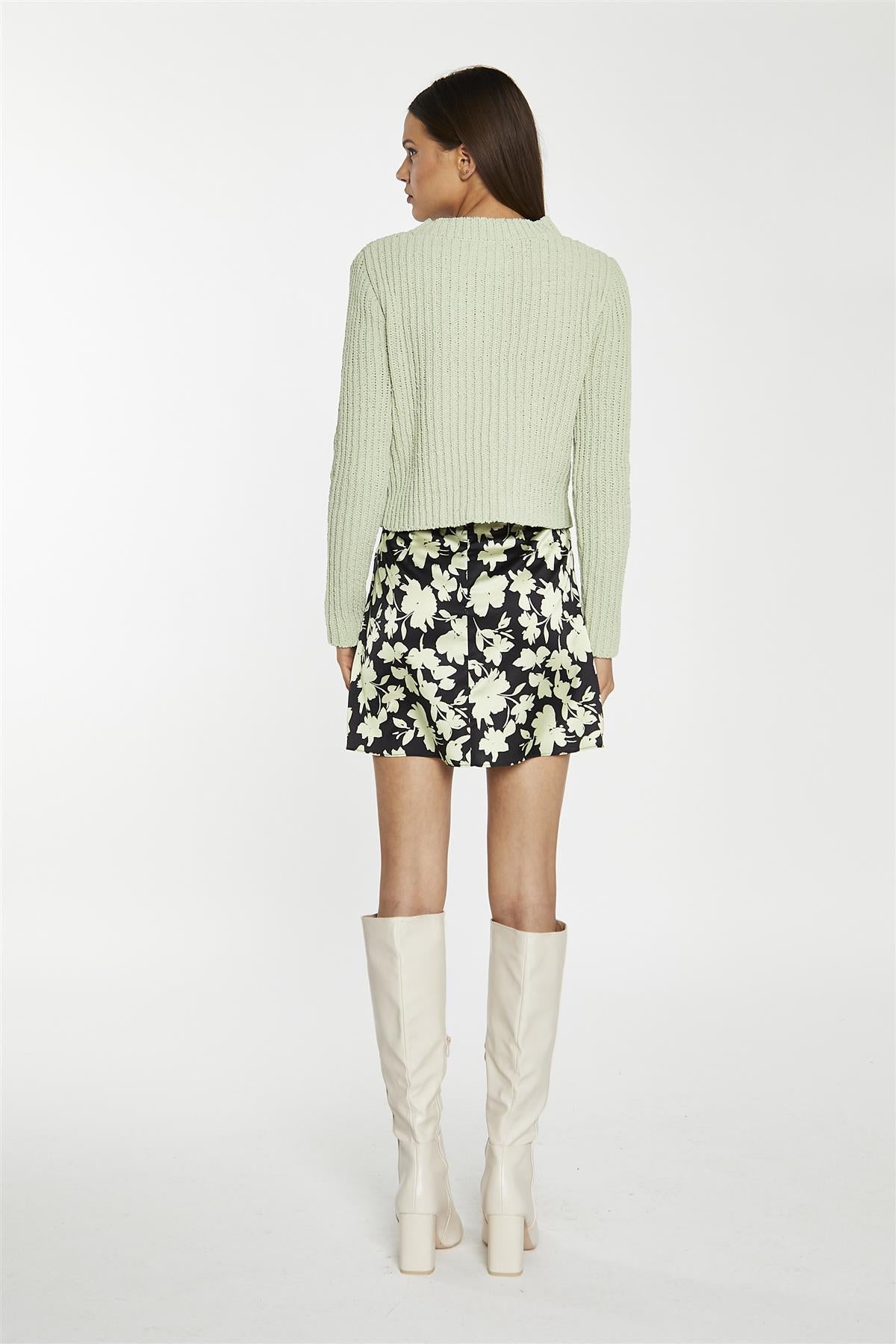Sage Fluffy-Knit Jumper