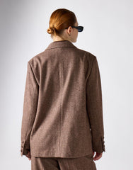 Brown Marl Oversized Blazer