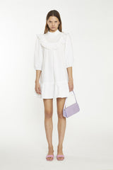 White collared Shirt Mini-Dress