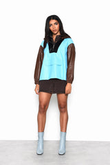 KA6832-CQ77 - BLUE MULTI PU - Jackets & Coats