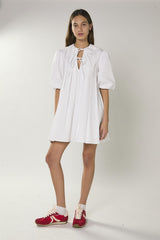 White Pleated Dress