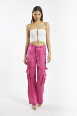 Bright-Pink Cargo Trousers