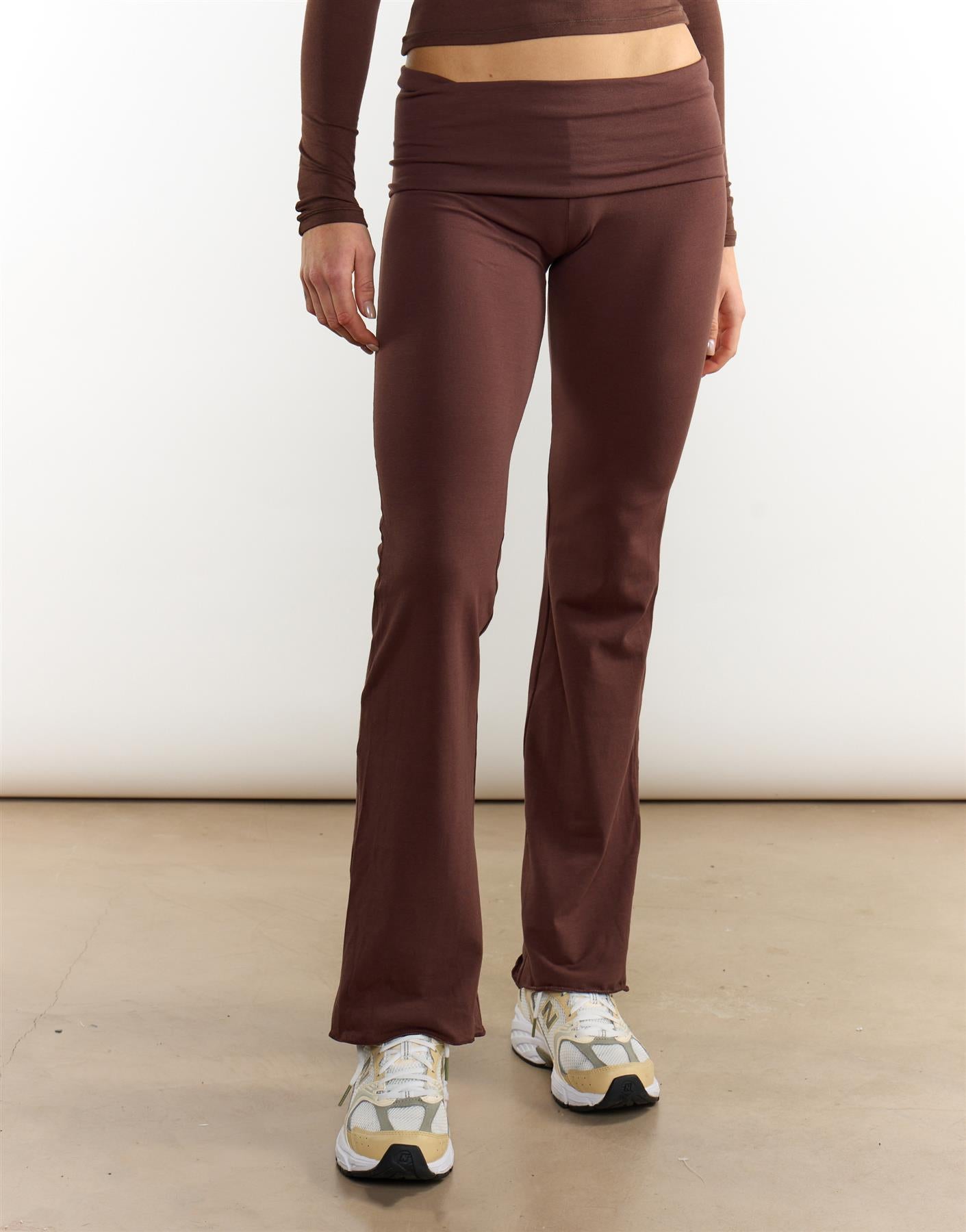 Wide Leg Trousers - Coffee