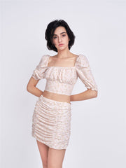 Stone Ditsy Floral Mini Skirt