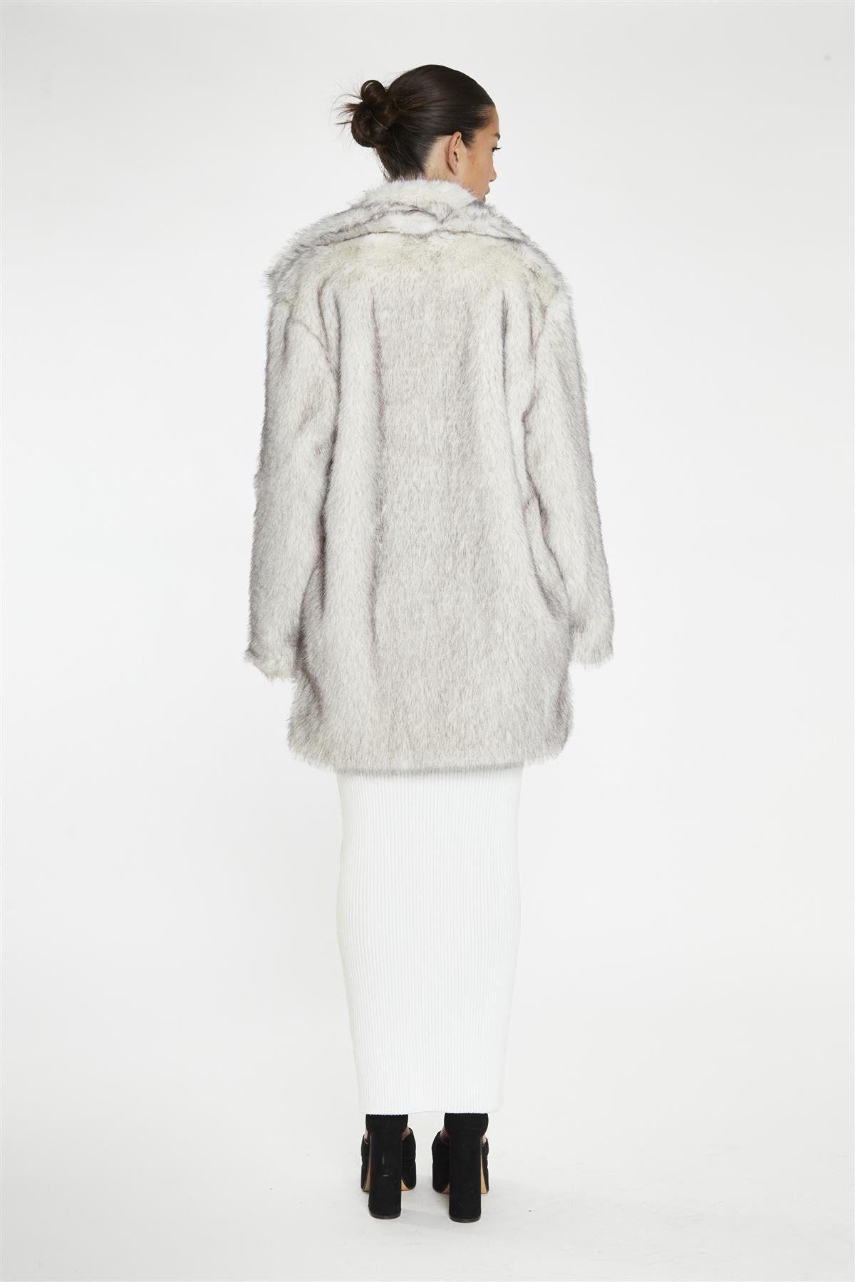Faux Fur Jacket  - Natural