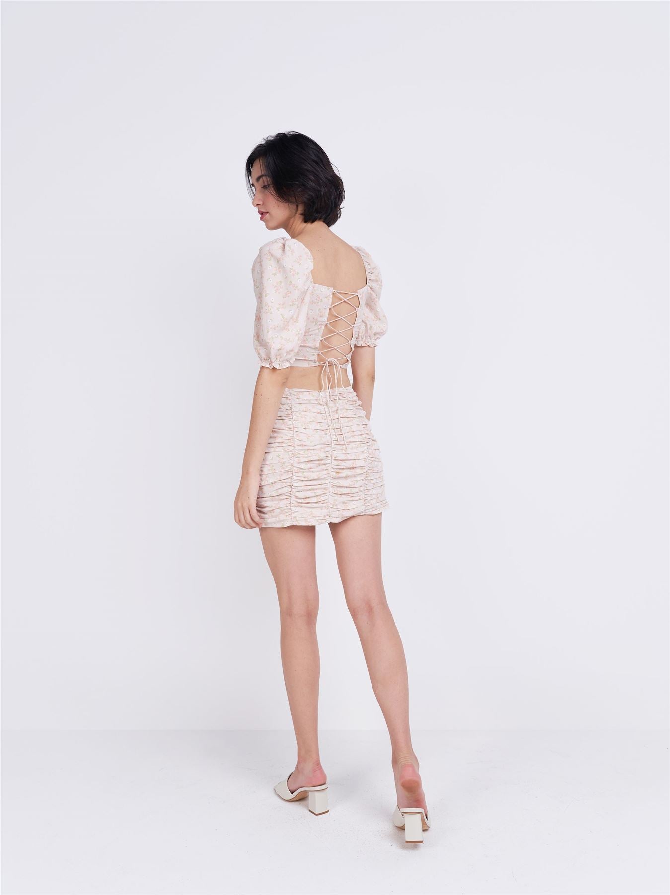 Stone Ditsy Floral Mini Skirt