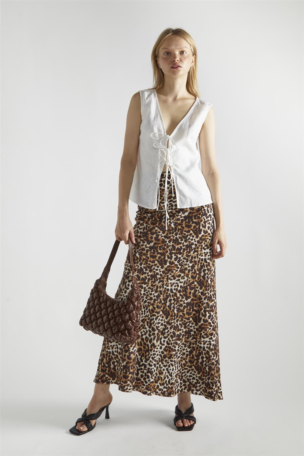 Leopard Swing Midaxi-Skirt