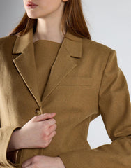 Sand Hourglass Blazer Jacket