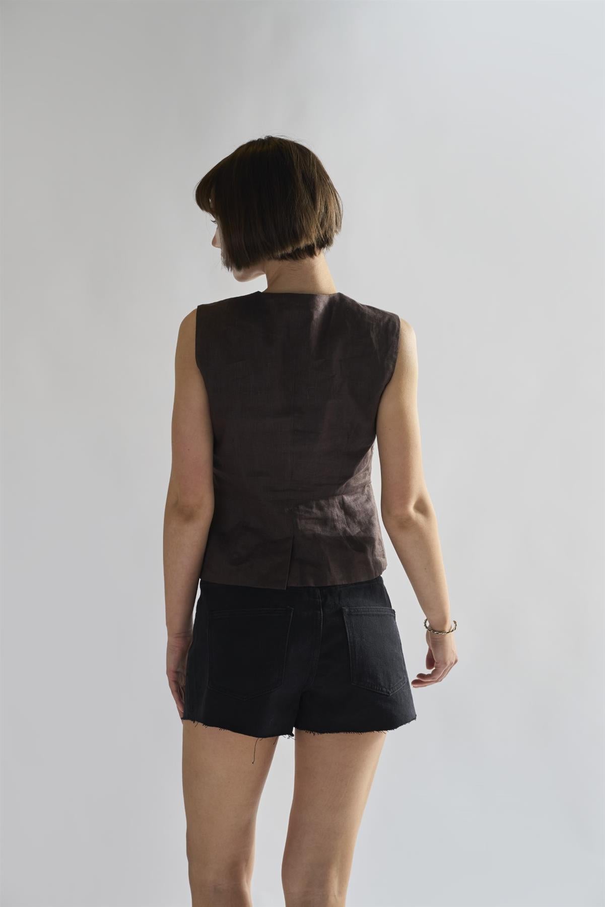 Black Cut-Off-Frayed Shorts