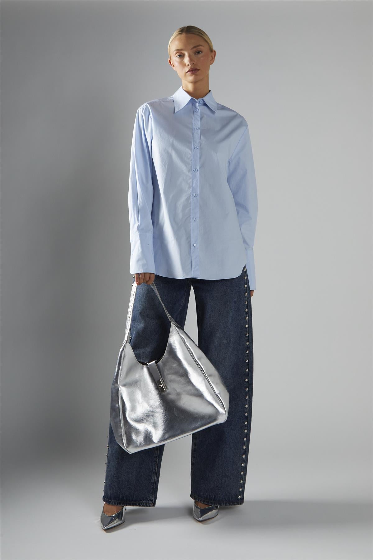 Oversized Shirt - Light Blue