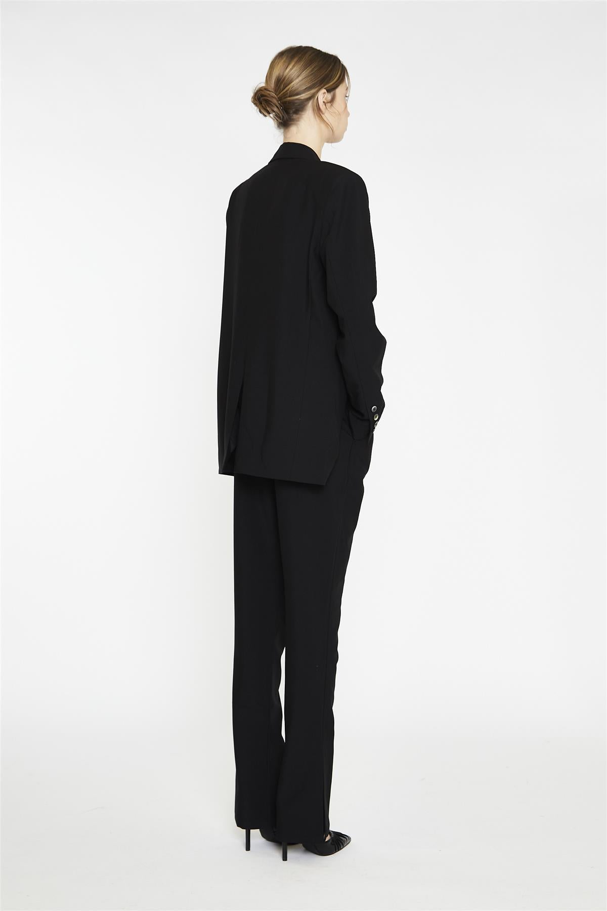 Black Straight Leg Trousers