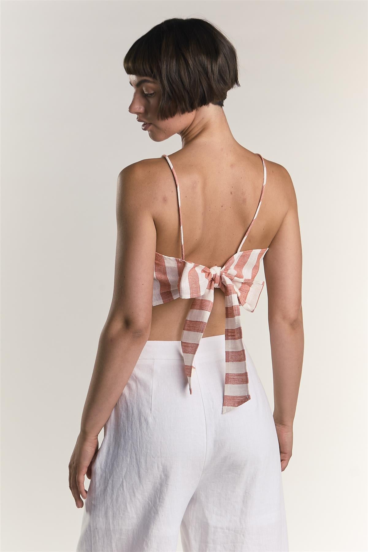 AN1695-WHITE ORANGE STRIPE