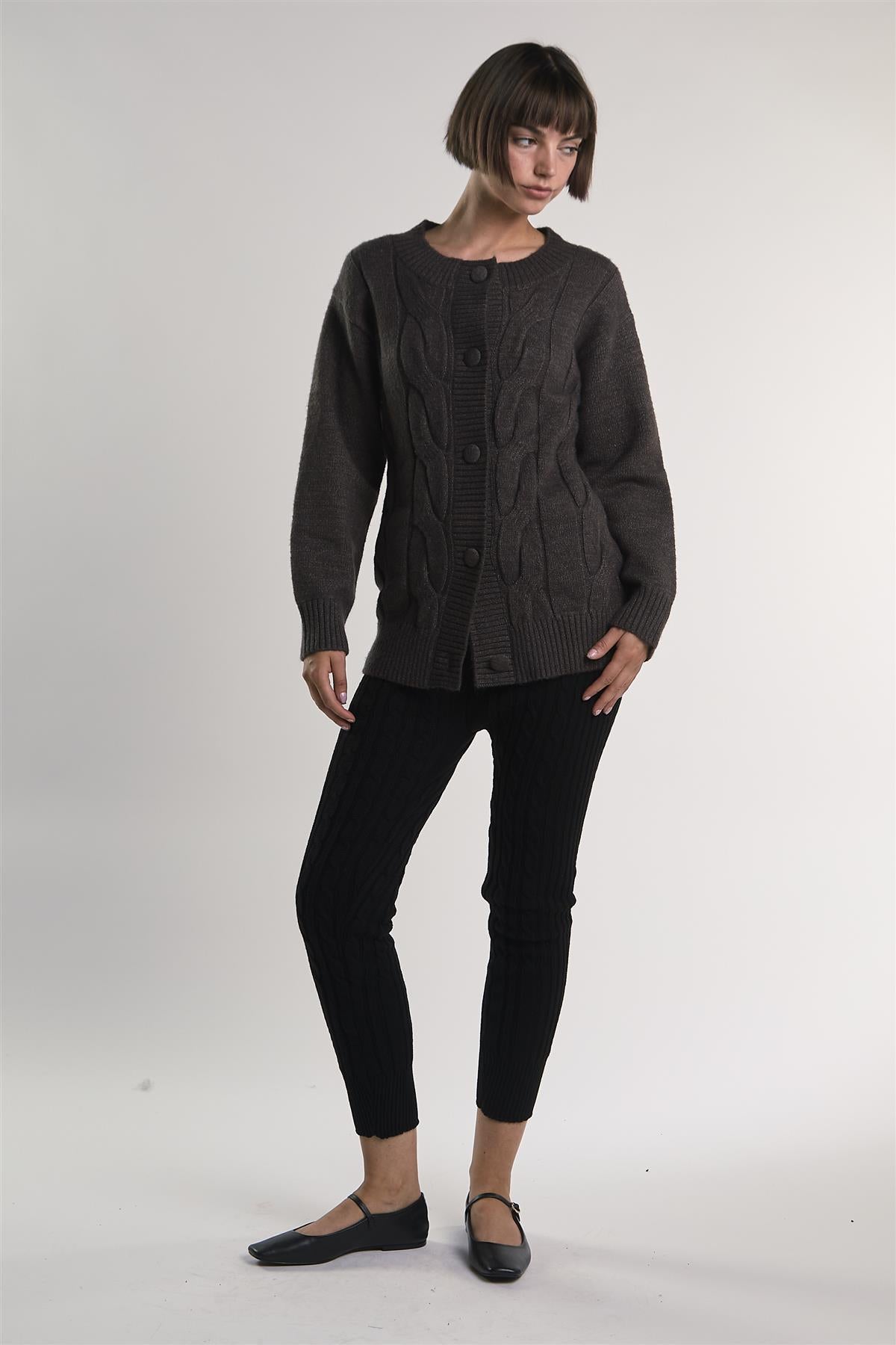 Black Capri-Knit Crop-Leggings