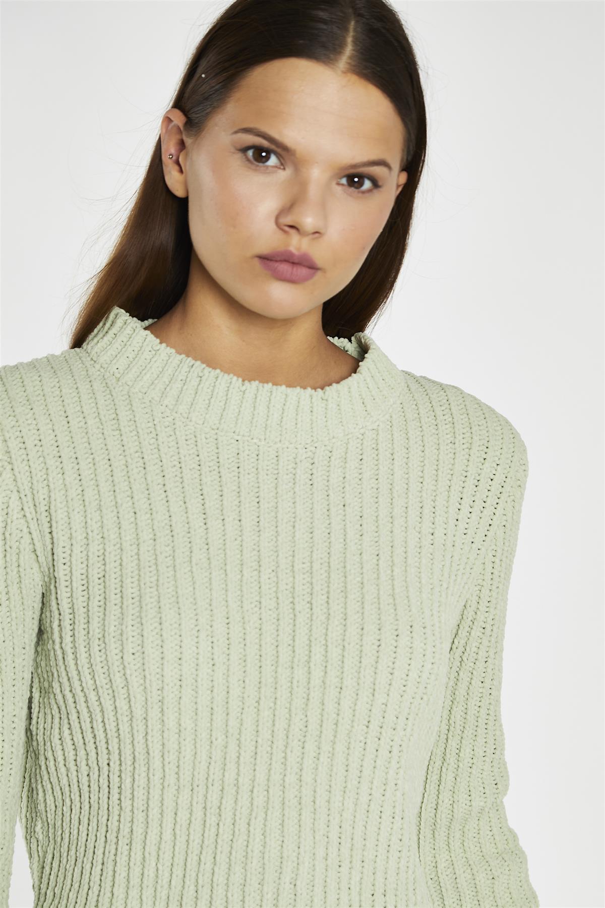 Sage Fluffy-Knit Jumper