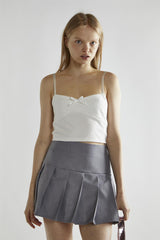 Off-White Sleeveless  Crop-Top
