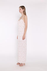 White-Base Floral Loose-Fit Jumpsuit