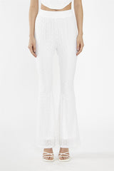 Off-White Lace High Waisted Flared Trousers