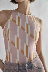 Retro Geo High Neck Bodysuit