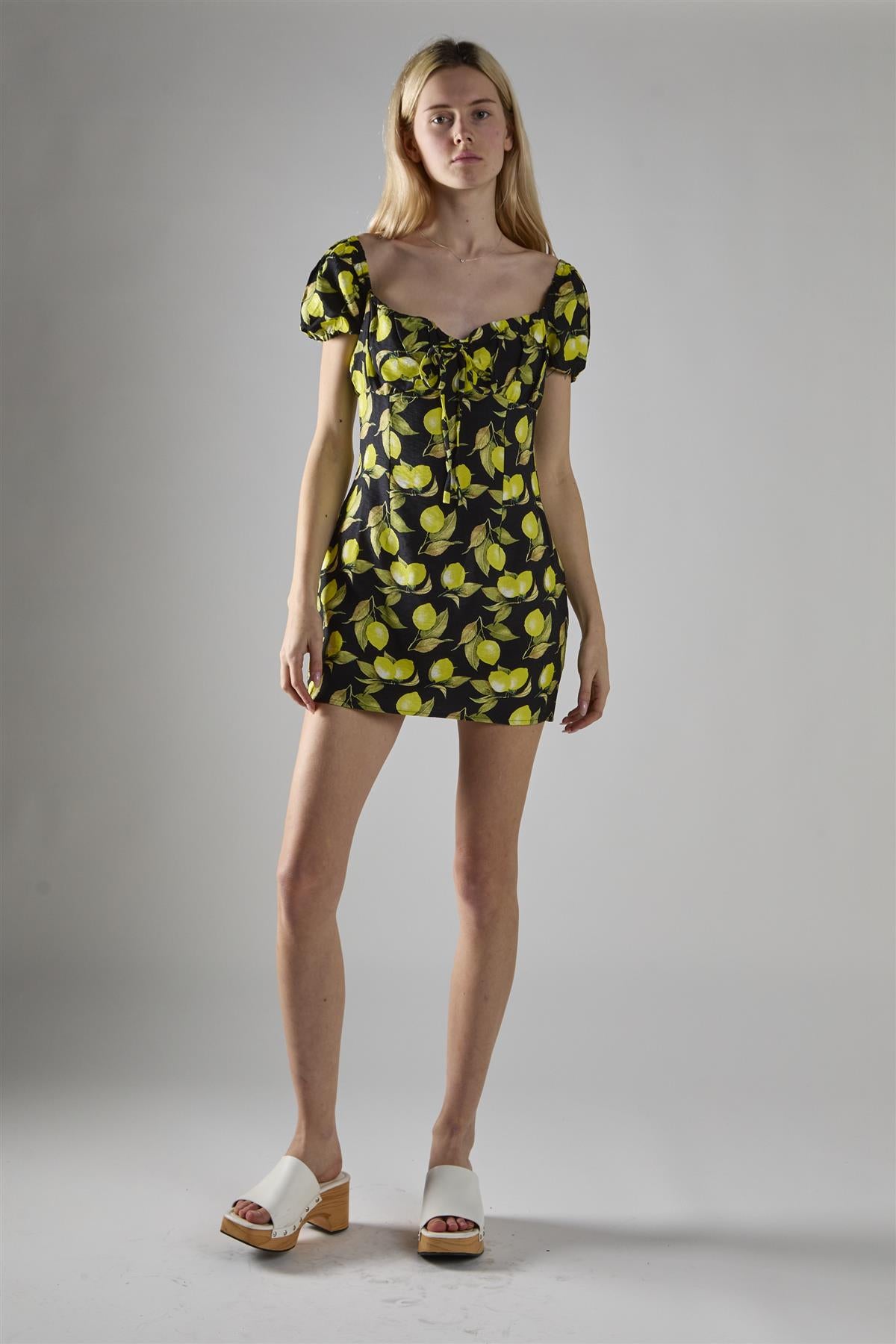 Black Colour Short Sleeve Dress