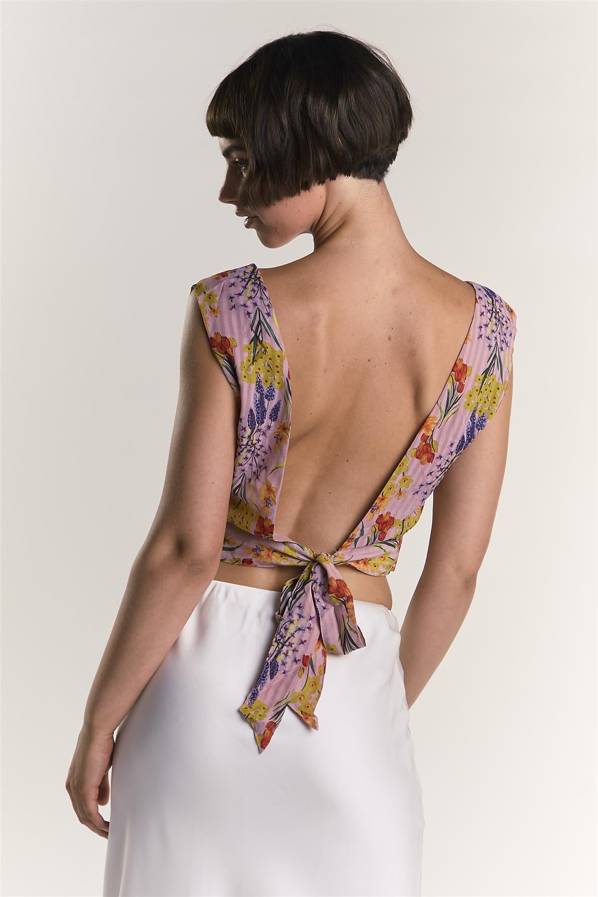 AC2627-PINK ORANGE FLOWER