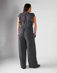 Glamorous Curve Black Blur Dot Jumpsuit