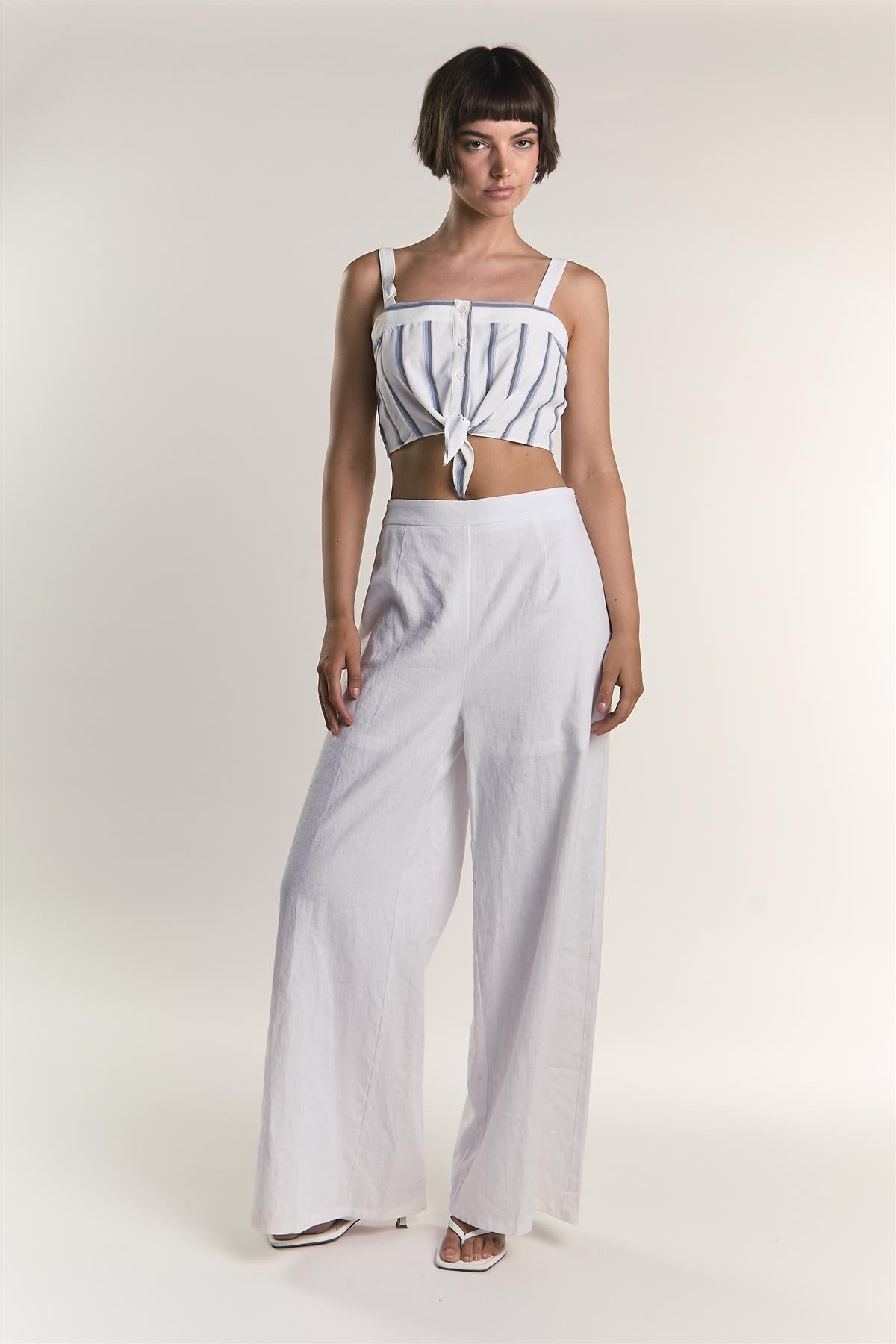 KA6306-WHITE BLUE GREY STRIPE