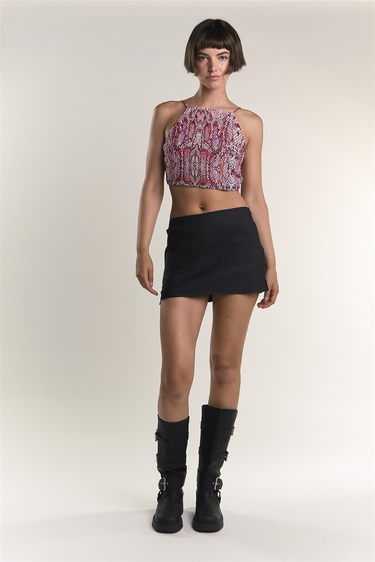 AN1695-BW95-RASPBERRY SNAKESKIN