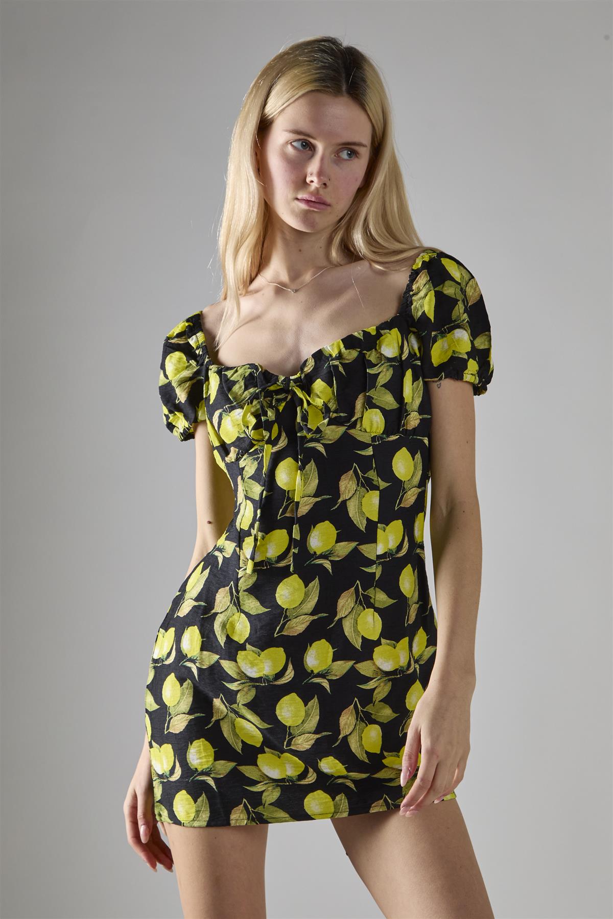 Black Colour Short Sleeve Dress