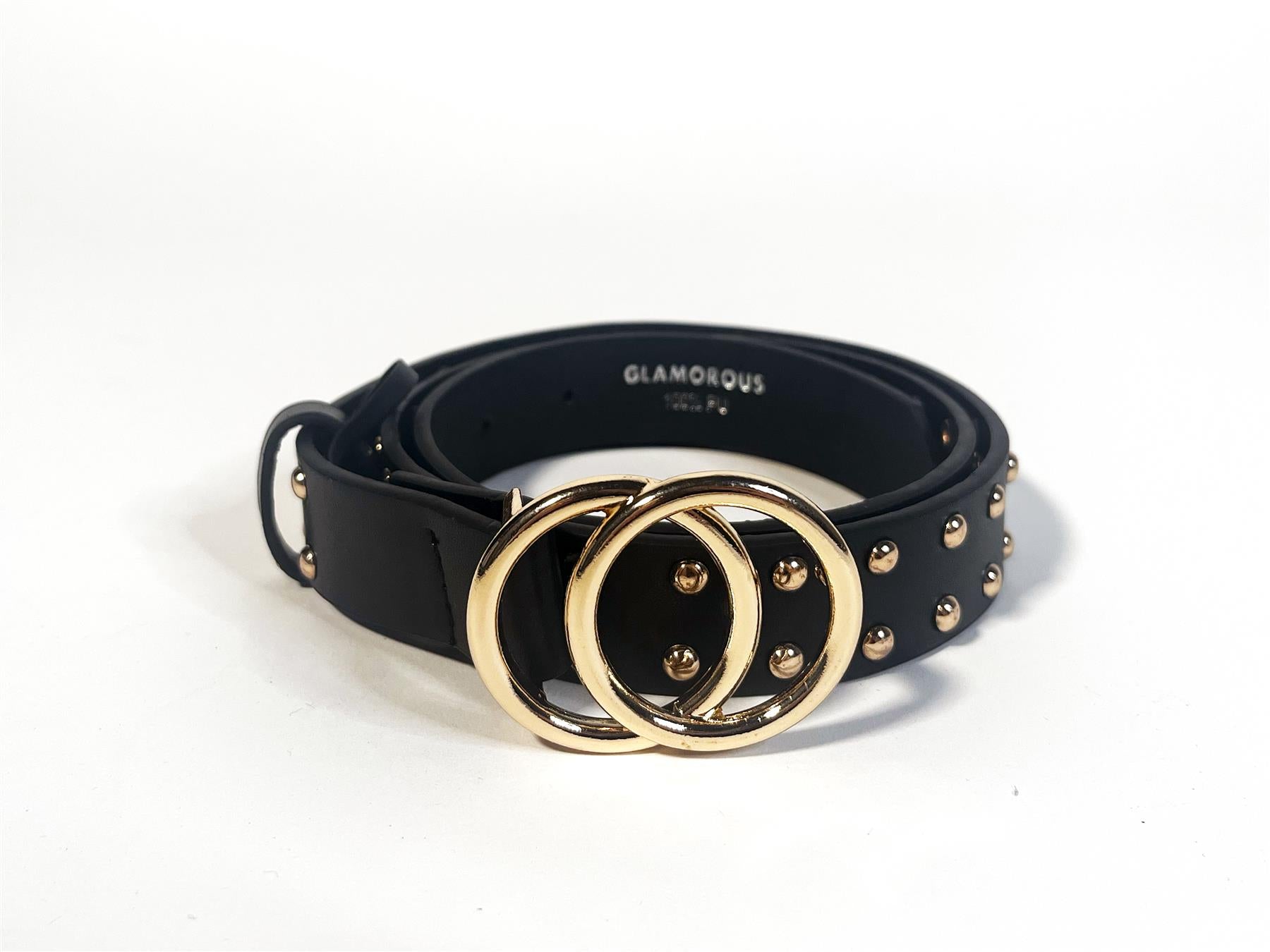 Black  Gold Studded-Belt
