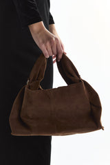 Tan Suede Hobo Bag
