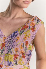 AC2627-PINK ORANGE FLOWER