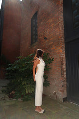 Vanilla Sleeveless Bodycon Midi-Dress