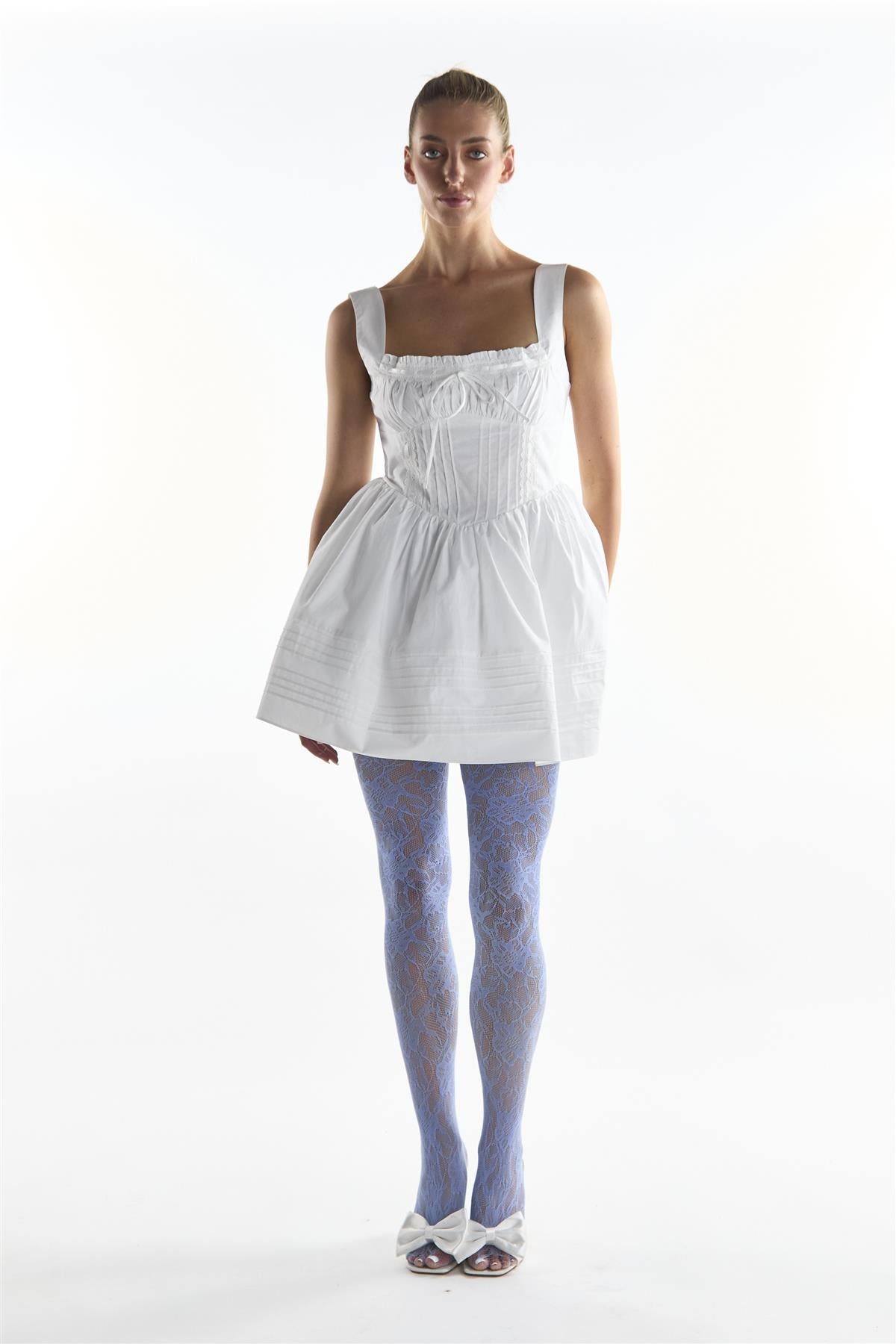 White Corset Mini Dress