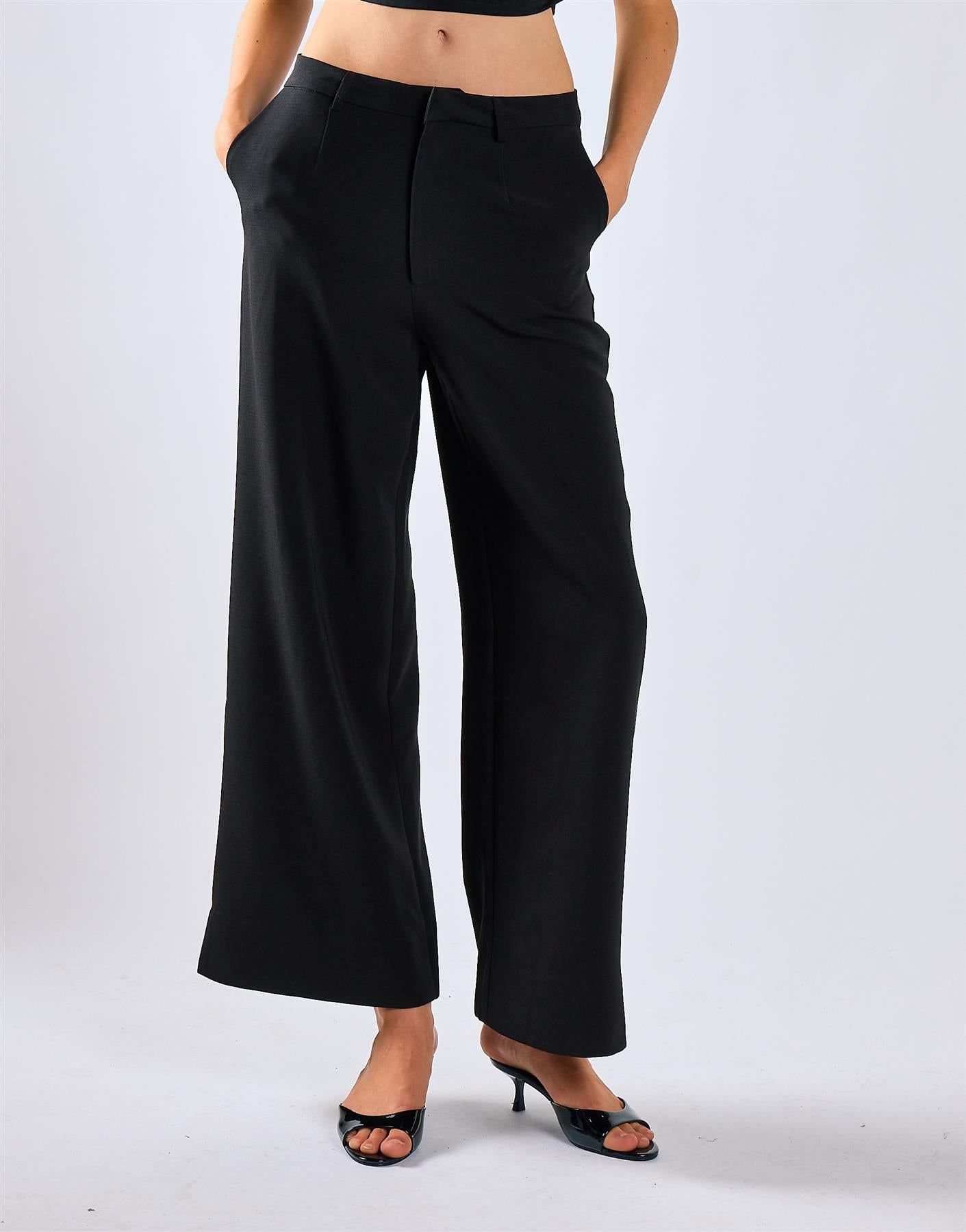 Black Wide Leg Trousers
