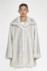 Faux Fur Jacket  - Natural