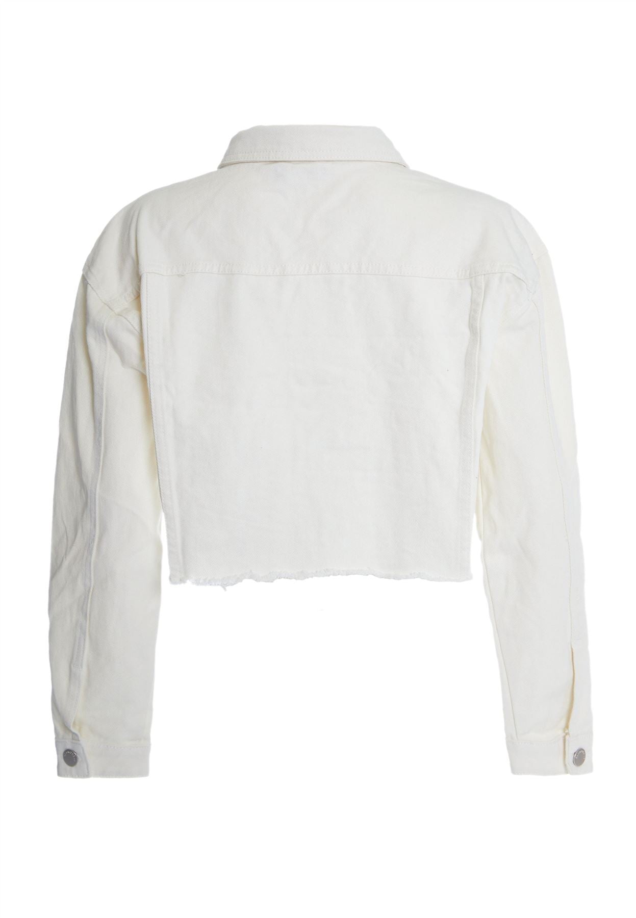 White Cropped Denim Jacket