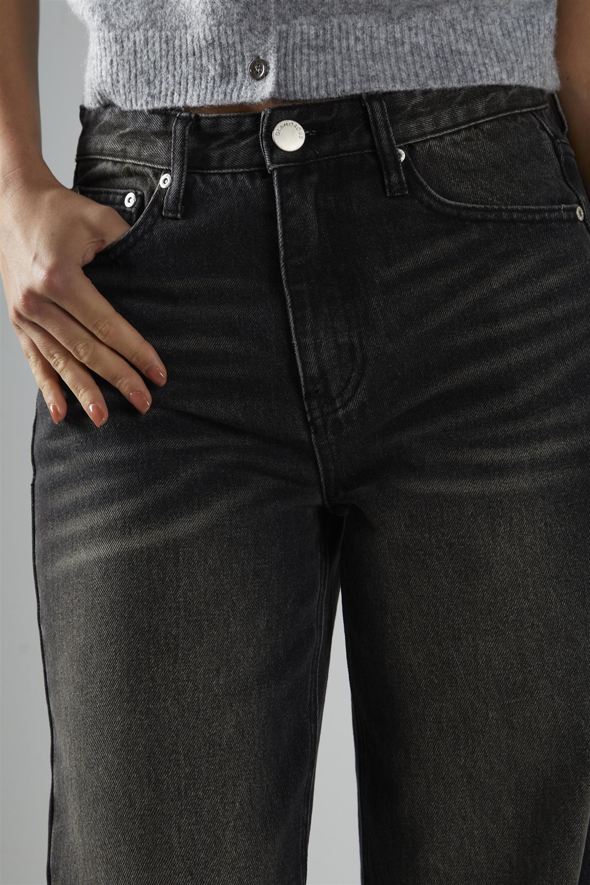 Jeans Wide-Leg Dirty Black