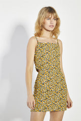 Mini-Sunflower Sleeveless Crop-Top