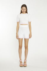 LADIES TOP-WHITE PINK-2Xtra Small