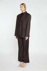 Dark-Brown Oversized-Blazer