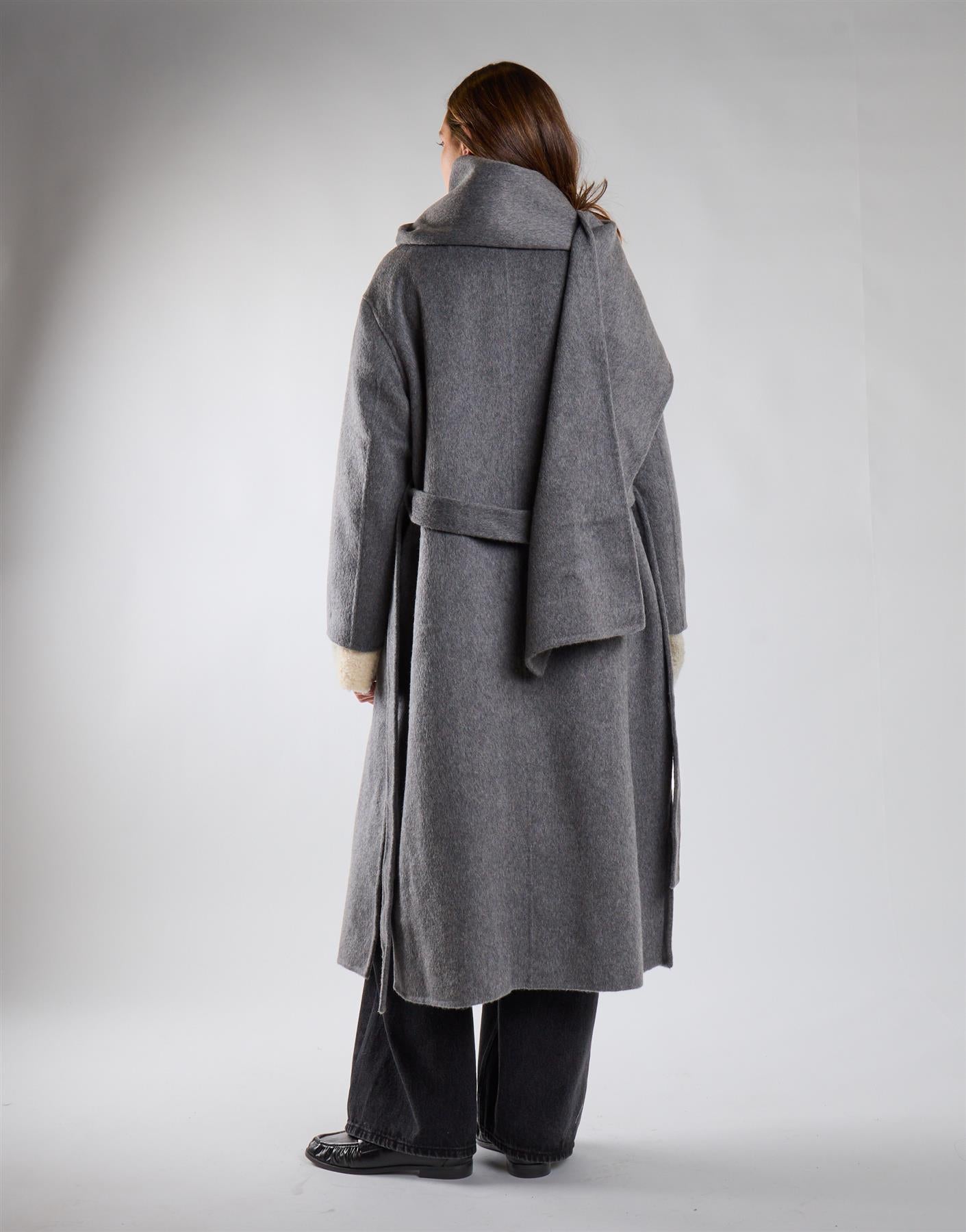 Charcoal Belted Coat