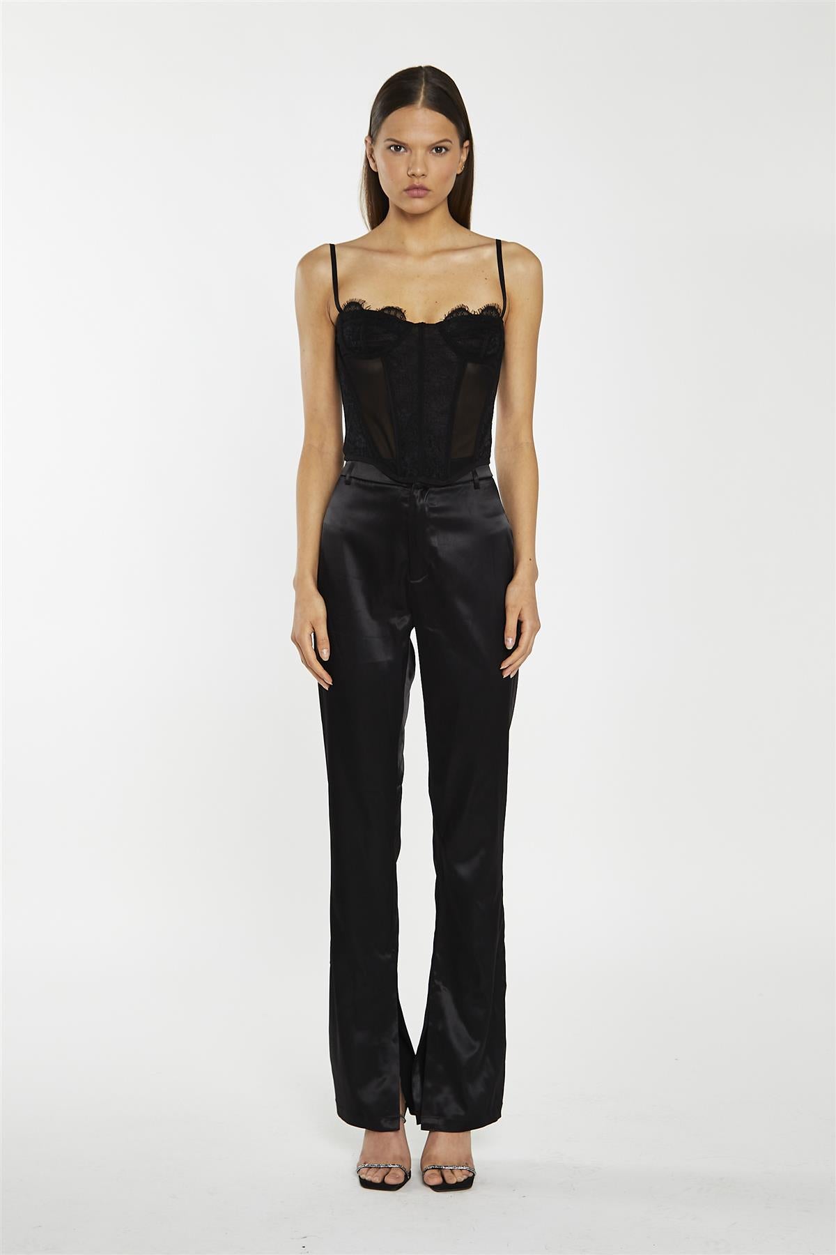 Black-Lace Corset Top